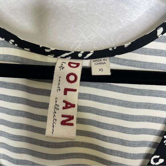 Anthropologie Dolan Mixed Media Animal Print Striped Tank XS - Picture 3 of 5